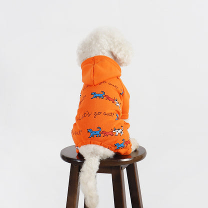 Dog Orange Onesie Pajama - Frenchiely