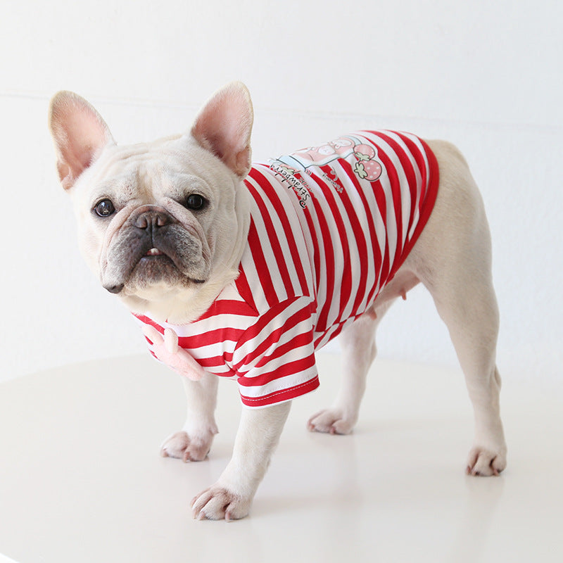 Dog Stripe Shirt- Panda & Bunny - Frenchiely