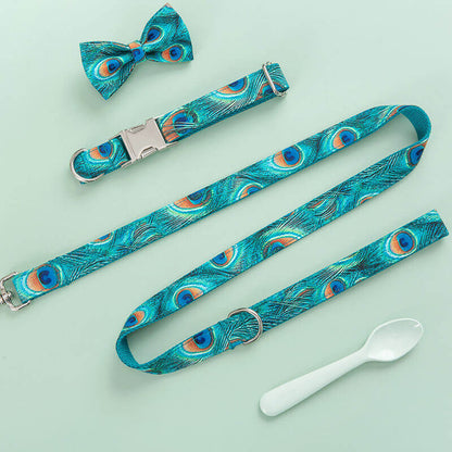 Dog Peacock Leash Set - Frenchiely