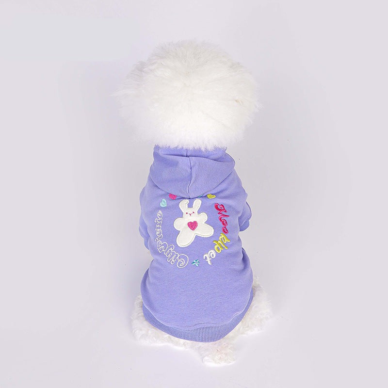 dog pink flower hoodie for small medium dogs by Frenchiely