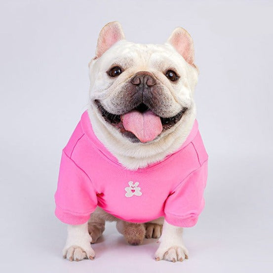 dog pink flower hoodie for small medium dogs by Frenchiely