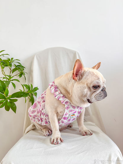 dog pink watermelon dress for small medium dogs 