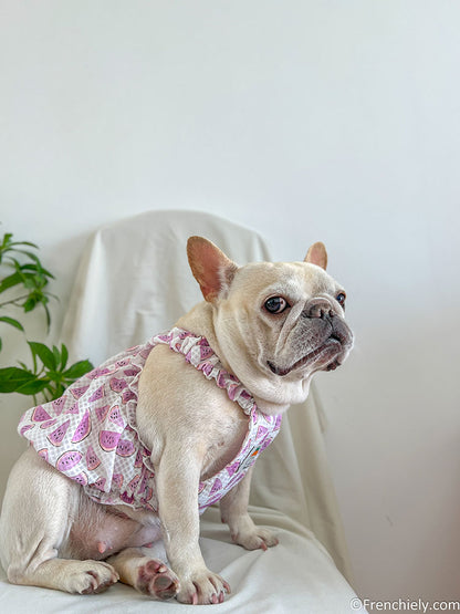 dog pink watermelon dress for small medium dogs 