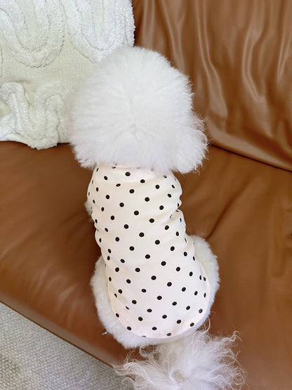 Dog Stretchy Polka Cotton Shirt for Medium dogs by Frenchiely