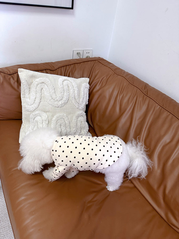 Dog Stretchy Polka Cotton Shirt for Medium dogs by Frenchiely