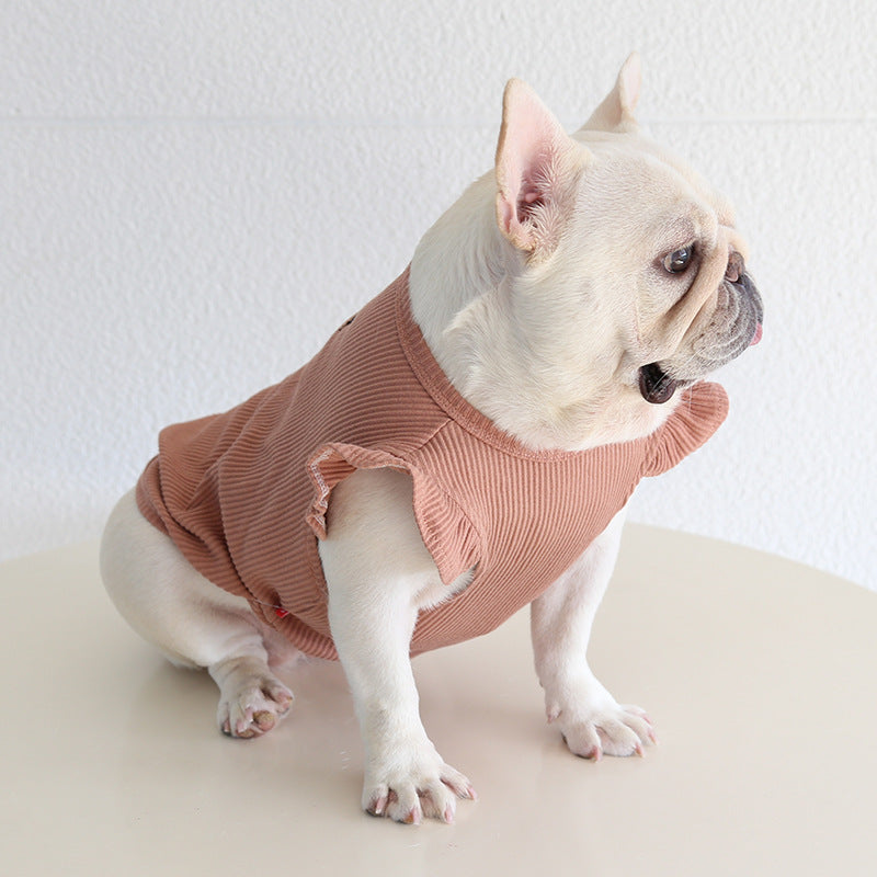 Dog Pink Puffer Sleeve Shirt for Medium Dogs By Frenchiely