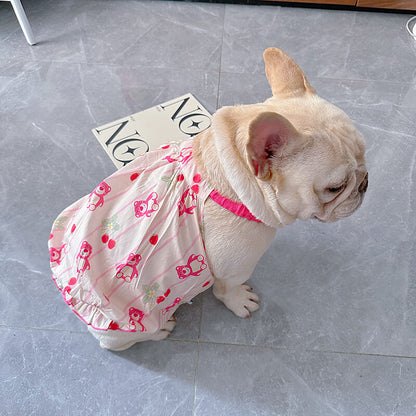 Dog Pink Bear Dress for small medium dogs by Frenchiely