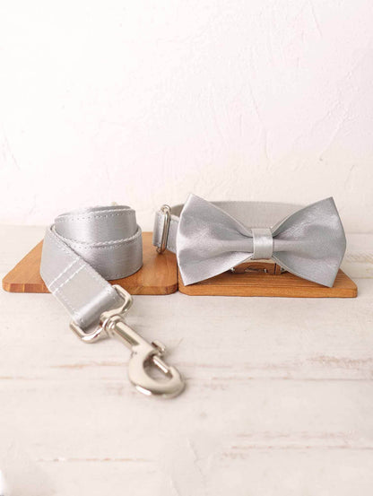 Dog Silver Collar Leash Set - Frenchiely