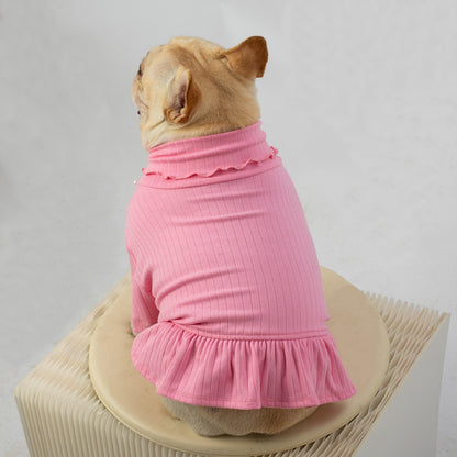 dog stretchy shirt sweater with necklace for medium dogs by Frenchiely