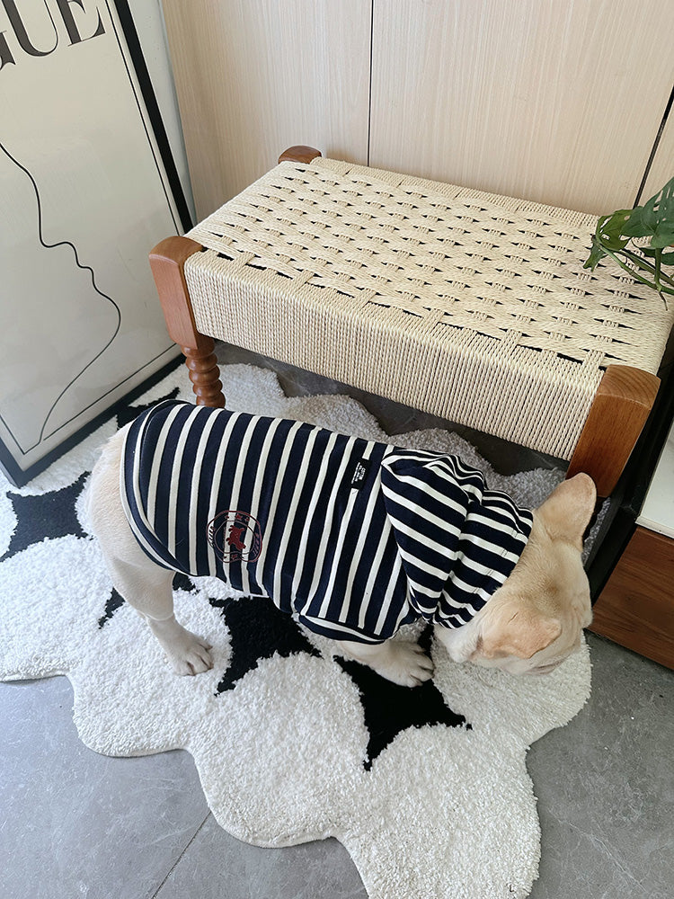 Dog Black Stripe Hooded Shirt