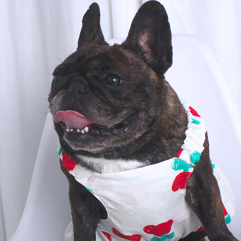 Dog Floral Dress with Bowtie