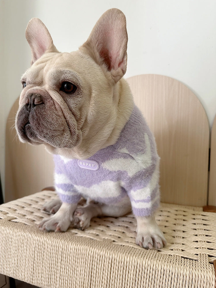 Purple White Sweater