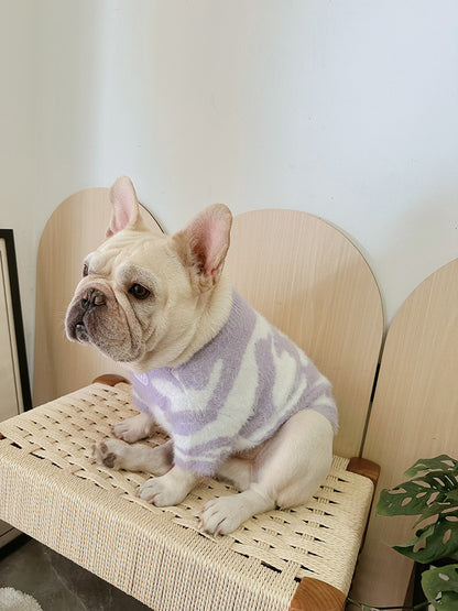 Purple White Sweater