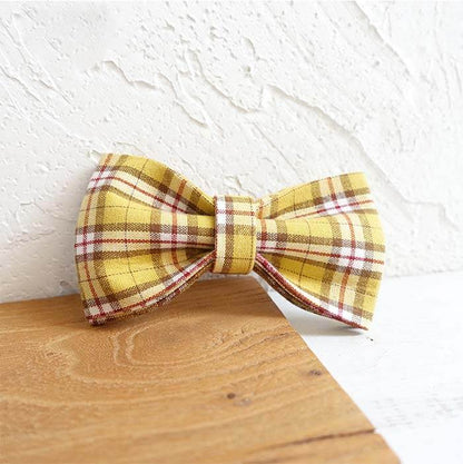 Dog Yellow Plaid Leash Set - Frenchiely