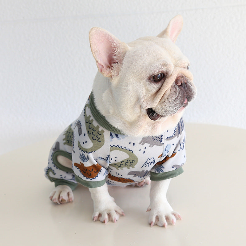 French Bulldog Puppy Winter Pajamas Onesie by Frenchiely.com