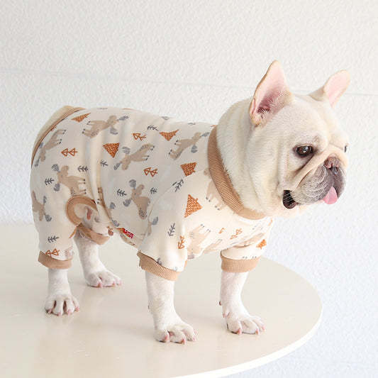 French Bulldog Puppy Winter Pajamas Onesie by Frenchiely.com