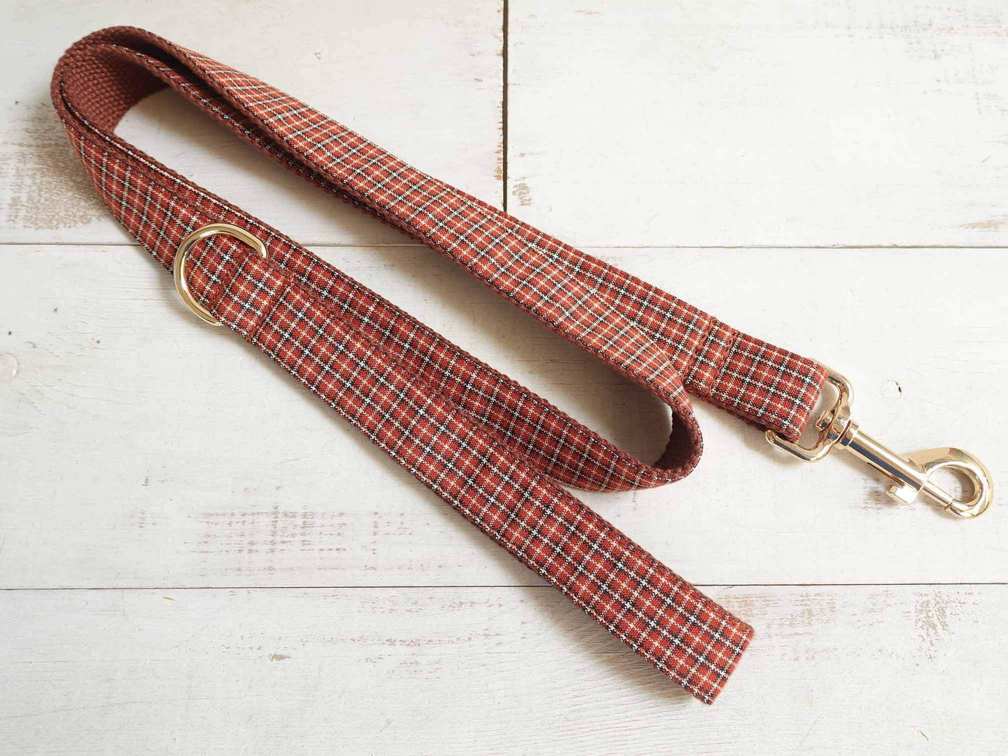 Dog Red Plaid Leash Set - Frenchiely