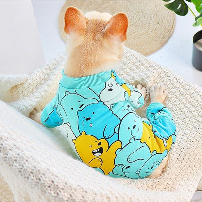 Puppy french bulldog winter pajamas jammies by Frenchiely.com