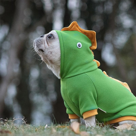 Dog Cartoon Dinosaur Hoody Coat for Medium Dogs