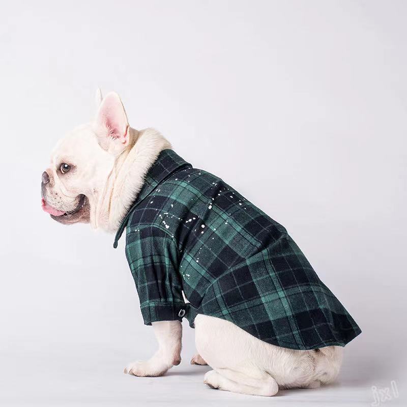 FRENCHIELY Dog Plaid Buffalo Shirt for Small Medium Dogs 0