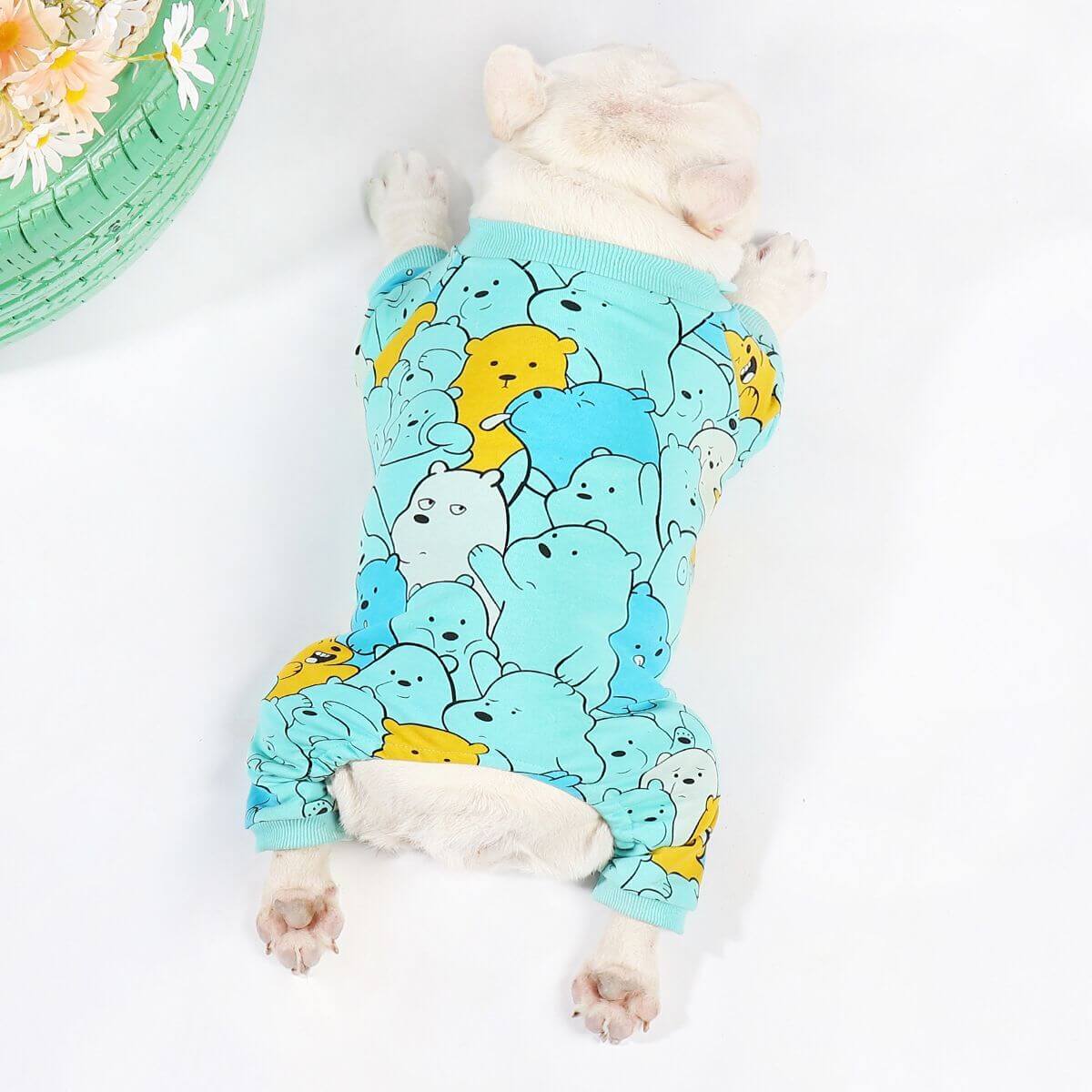 Dog Cartoon Bear Pajamas Jammies for Medium Dogs BY FRENCHIELY