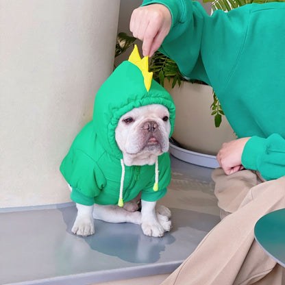 Dog Dinosaur Hooded Coat for small dogs