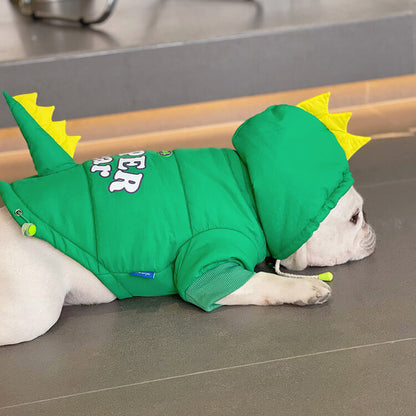 Dog Dinosaur Hooded Coat Costume for french bulldogs