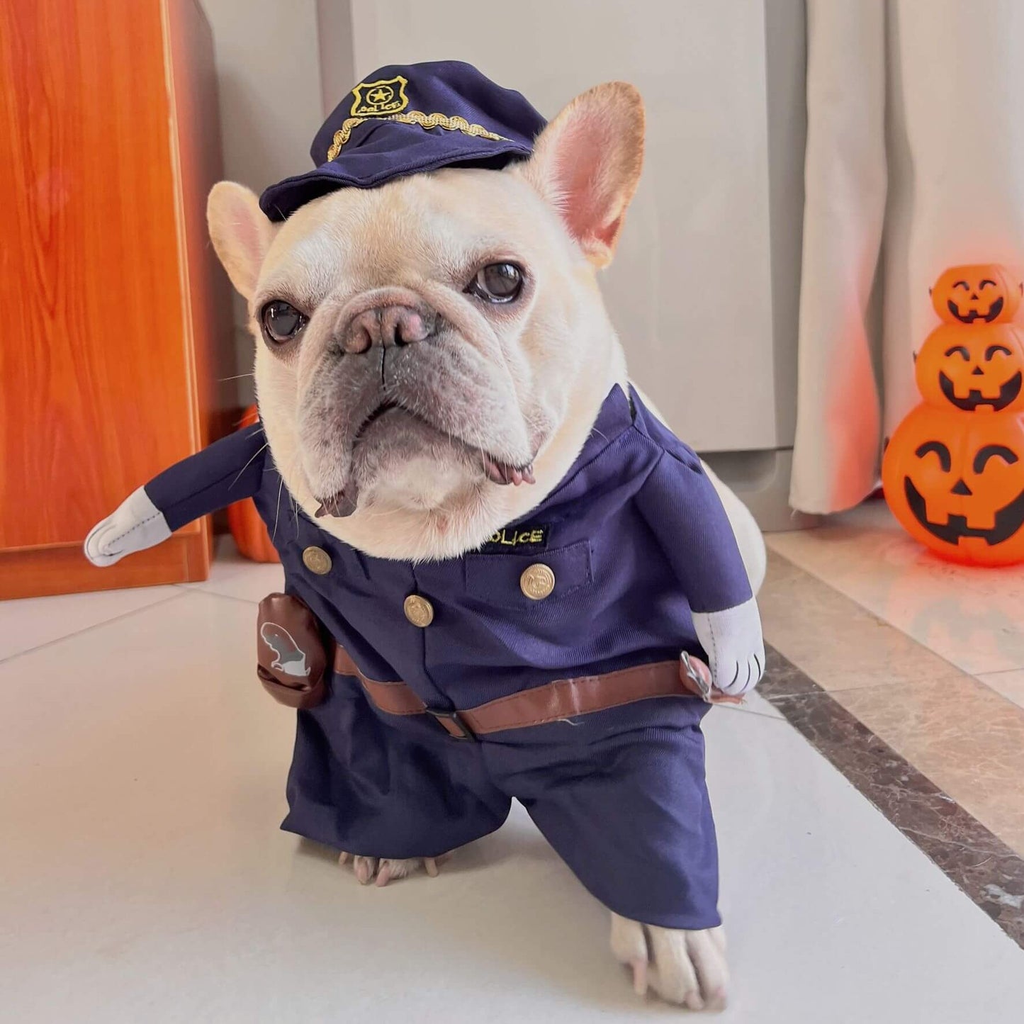 Dog Police Costume with Necktie – Frenchiely