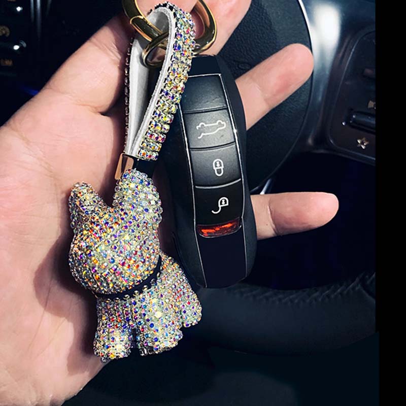 Glittering Crystal French Bulldog Keychain – Suzie Q USA