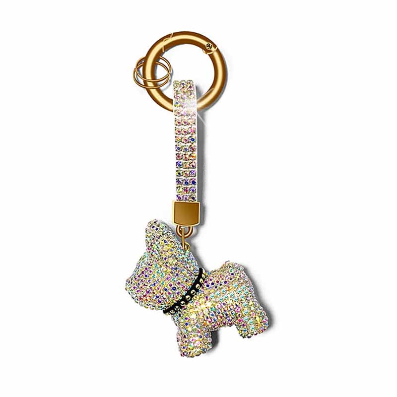 Frenchie Shop Stylish French Bulldog Bell Keychain