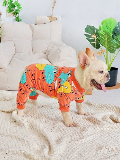 Puppy French Bulldog Cartoon Pajamas Jammies BY FRENCHIELY