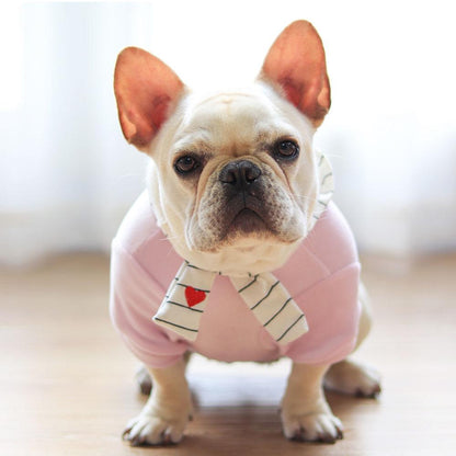 Light Purple cute dog hoodies for Fat Dogs - Frenchiely