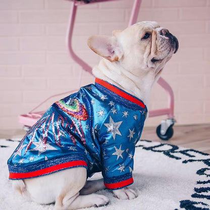 Dog Shiny Star Jacket Coat - Frenchiely