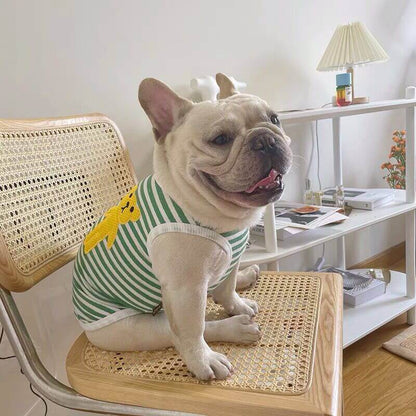 Dog Green Stripe Shirt - Frenchiely