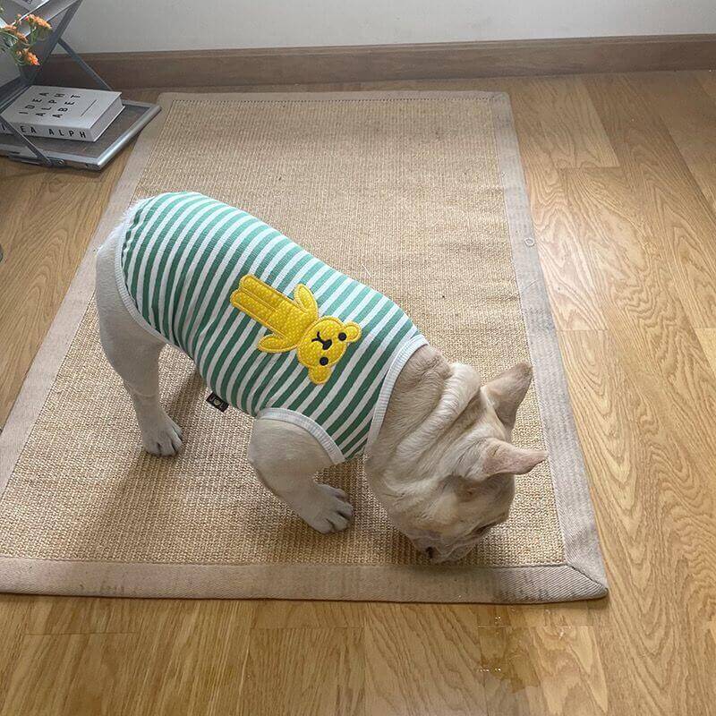 Dog Green Stripe Shirt - Frenchiely