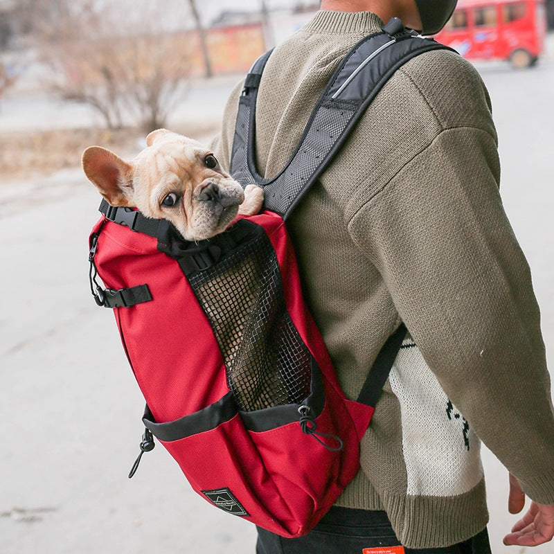 Dog Reflective Outdoor Carrier Backpack French Bulldog Travel Bag Frenchiely