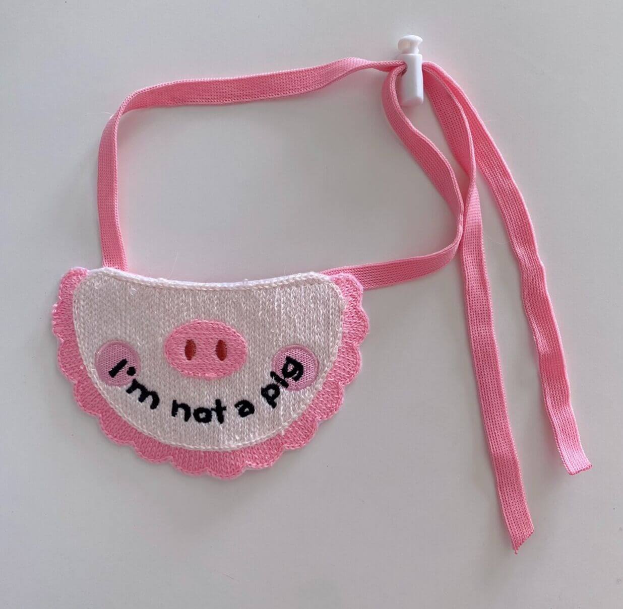 dog pink bibs