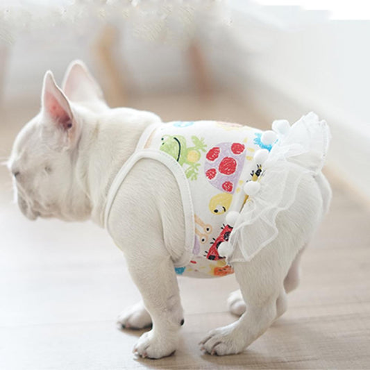 Sweet Dog Dress Suspender Skirt for Girl French Bulldogs - Frenchiely