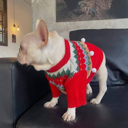 Dog Christmas Tree Sweater Outfits Costume for Medium Dogs BY FRENCHIELY 