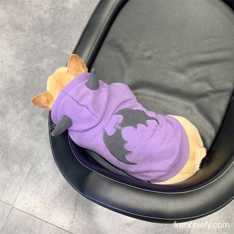 Dog Monster Bull Bat Hoodie for small medium dogs by Frenchiely