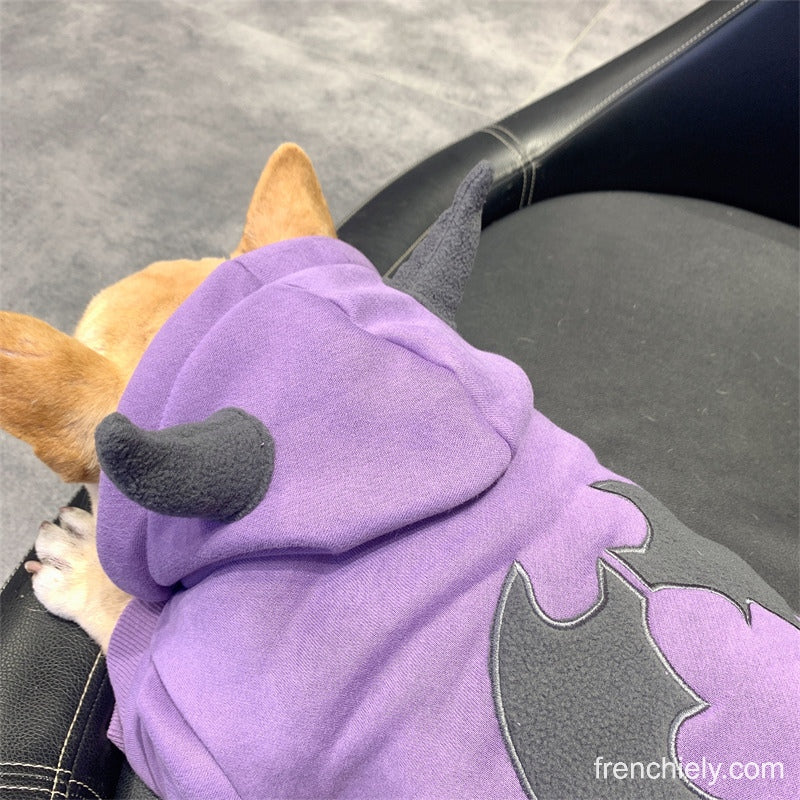 Dog Monster Bull Bat Hoodie for small medium dogs by Frenchiely