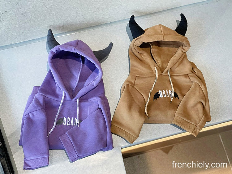 Dog Monster Bull Bat Hoodie for small medium dogs by Frenchiely