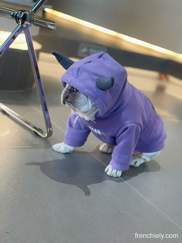 Dog Monster Bull Bat Hoodie for small medium dogs by Frenchiely