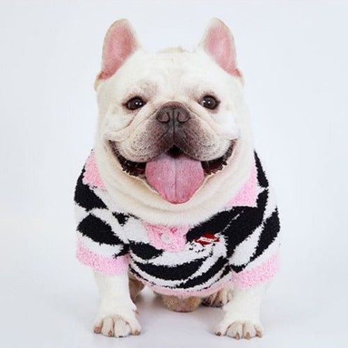 dog black and pink sweater for french bulldogs by Frenchiely