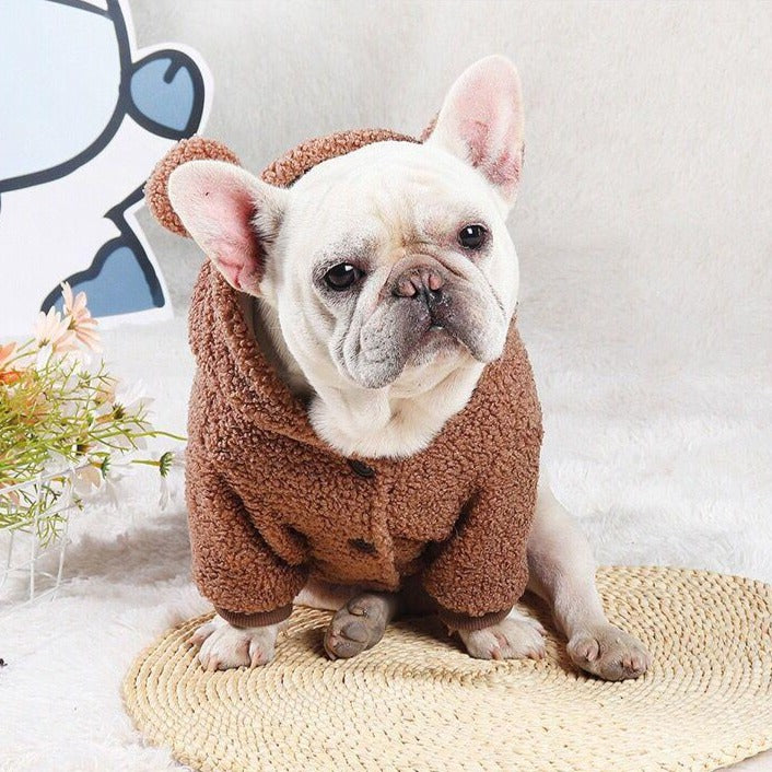 Dog Winter Warm Cartoon Bear Hoodie Coat by Frenchiely 