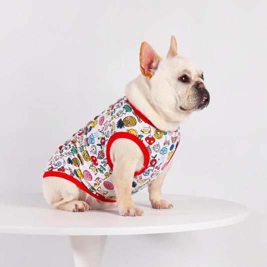 dog red cartoon shirt for small medium dogs by Frenchiely 