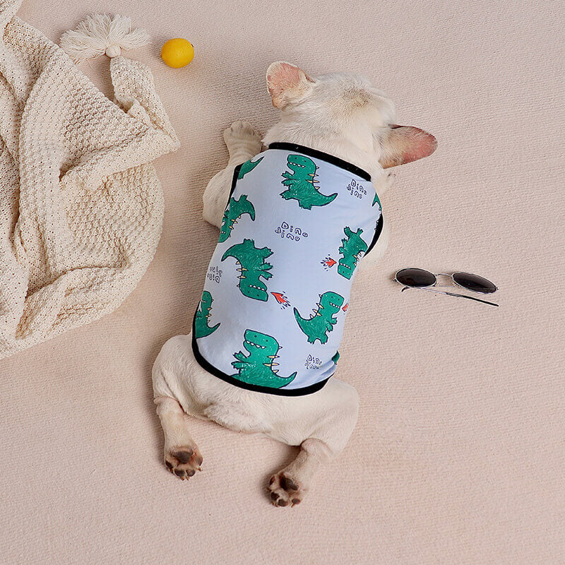 dog cartoon dinosaurs shirts for medium dogs by Frenchiely