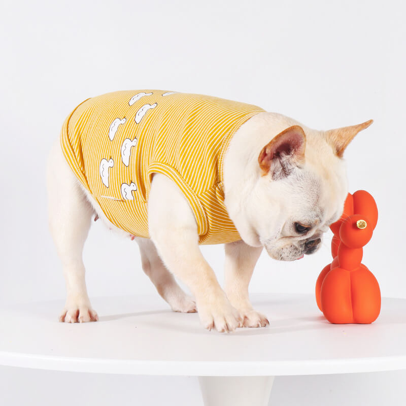 Dog Stripe Stretchy Duck Shirt for small medium dogs 