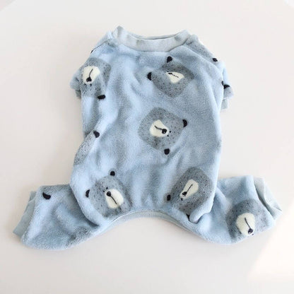 dog blue bear pajamas for medium large dogs by Frenchiely