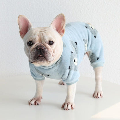 dog blue bear pajamas for medium large dogs by Frenchiely